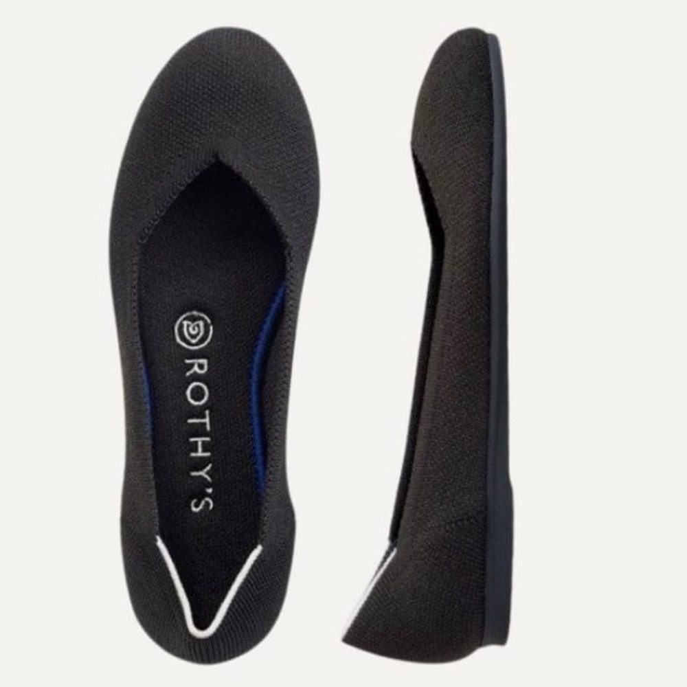 Rothy’s The Flat Black White Halo Size 11